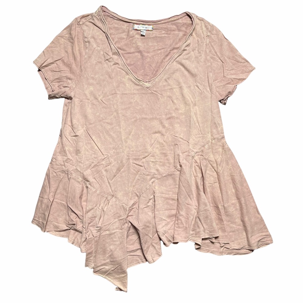 Anthropologie Pink Short Sleeve Top